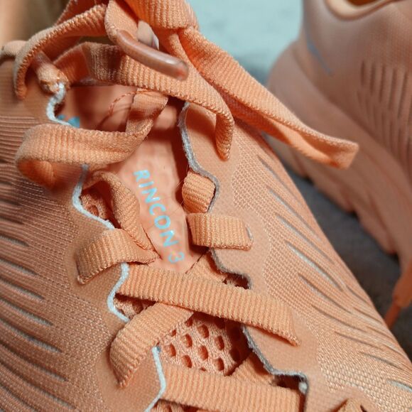 HOKA ONE ONE Rincon 3 Womens 6.5 B Running Shoes Coral Peach Lightweight Cushion - Picture 3 of 11